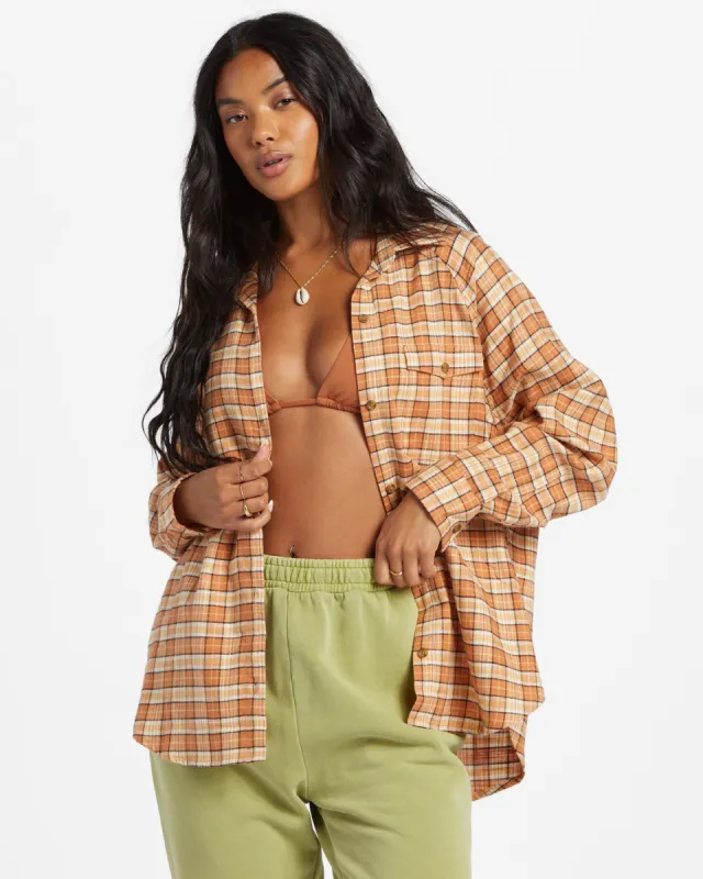 Best Time Long Sleeve Shirt - Toffee sold by Billabong