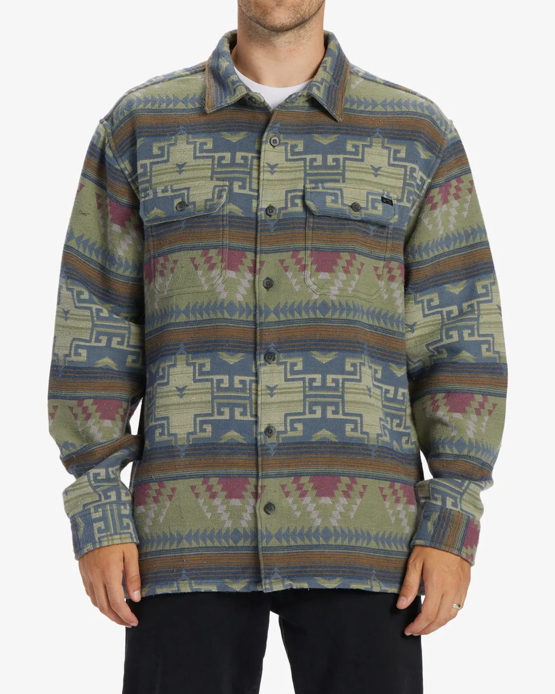 Offshore Jacquard Flannel Long Sleeve Shirt - Sage sold by Billabong product image thumbnail 4
