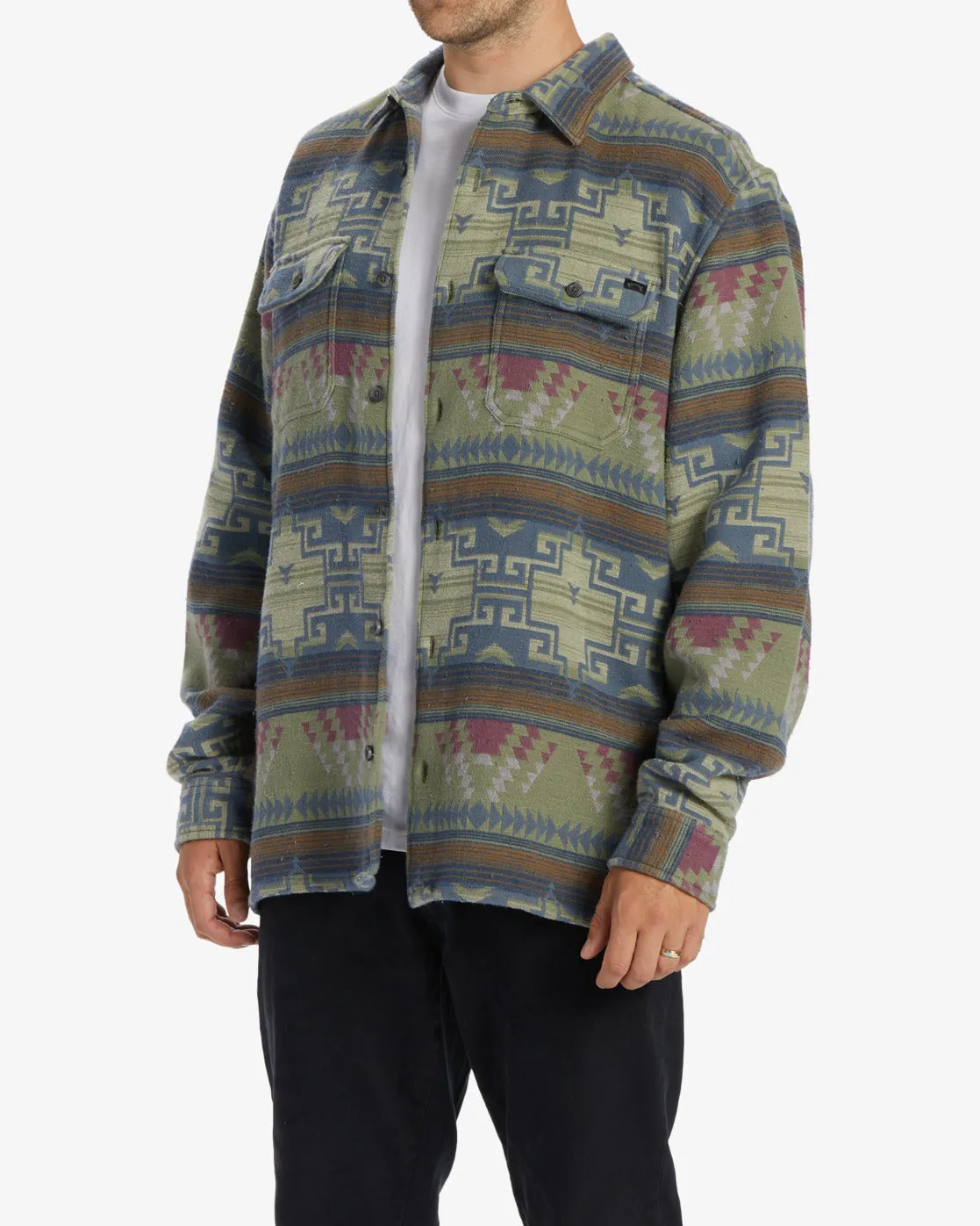 Offshore Jacquard Flannel Long Sleeve Shirt - Sage sold by Billabong product image thumbnail 2