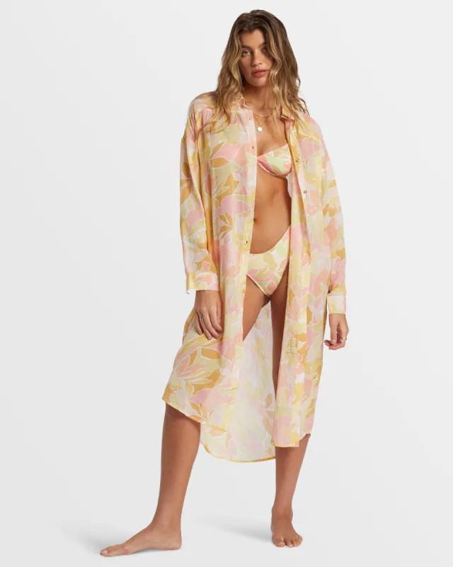 Daylight Dreamin Midi Shirt Swim Cover-Up - Multi sold by Billabong