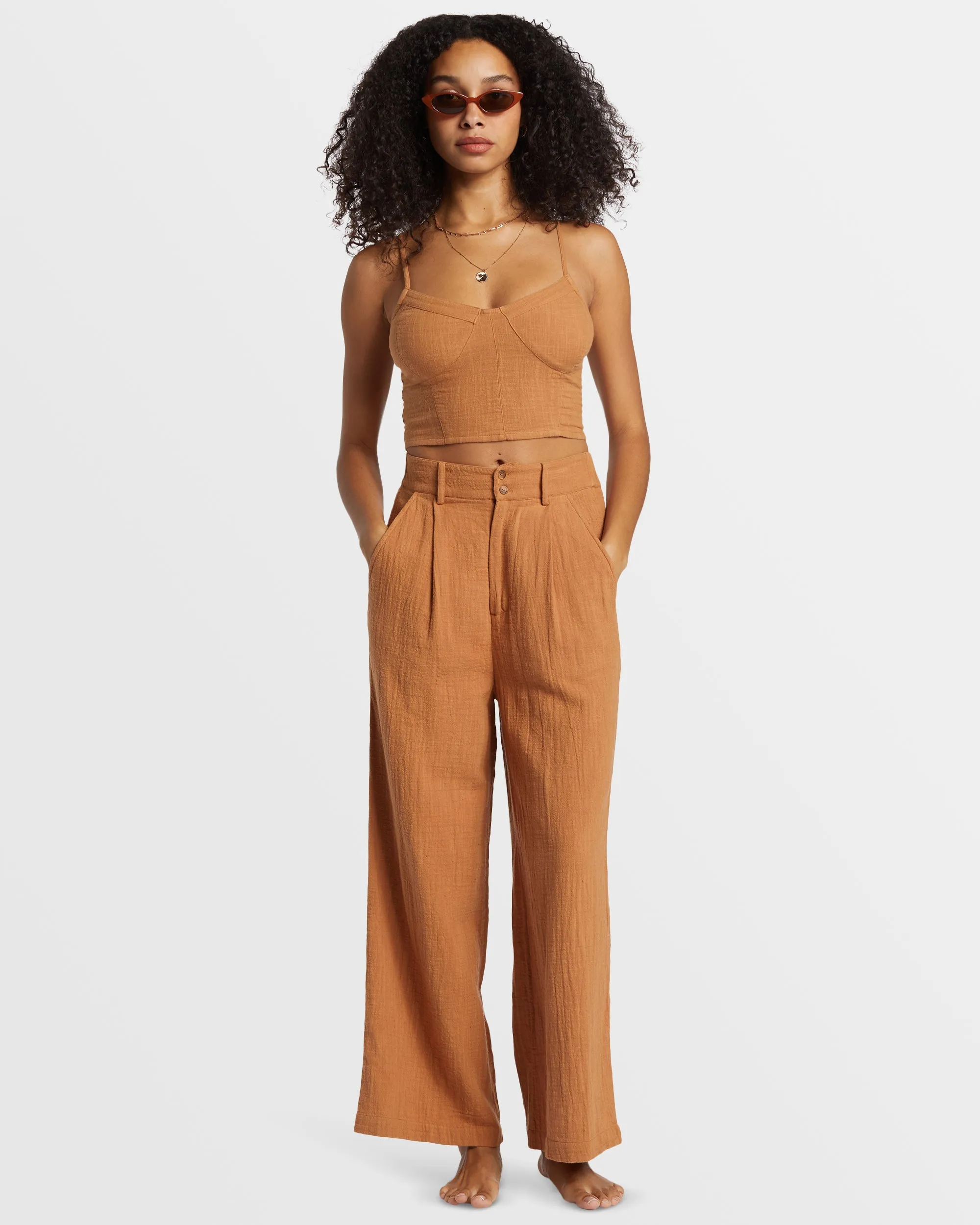 Tailor Made Wide Leg Pants - Sandalwood sold by Billabong product image thumbnail 2