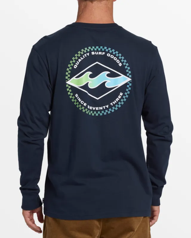 Rotor Diamond Long Sleeve T-Shirt - Navy sold by Billabong