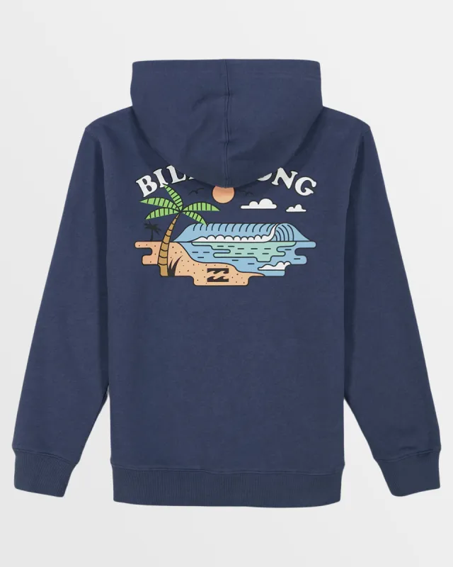 Boys Shore Hoodie - Slate Blue made by Billabong