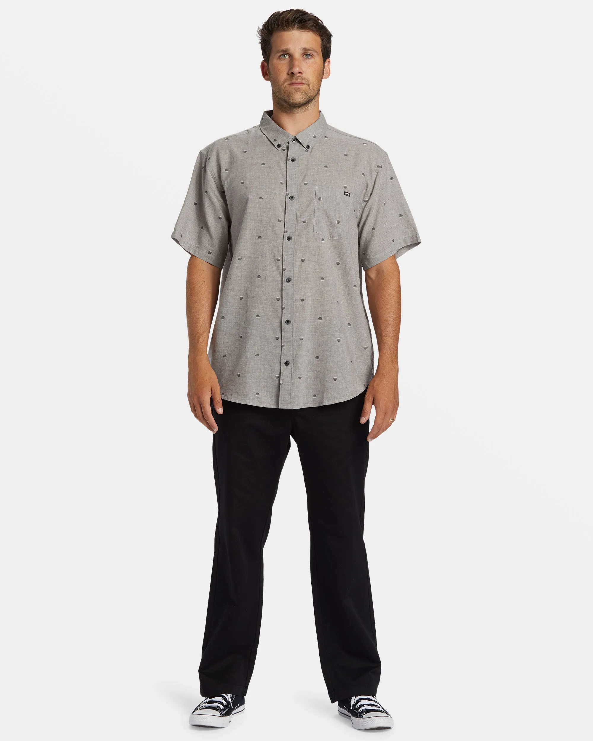 All Day Jacquard Short Sleeve Shirt - Alloy sold by Billabong product image thumbnail 5
