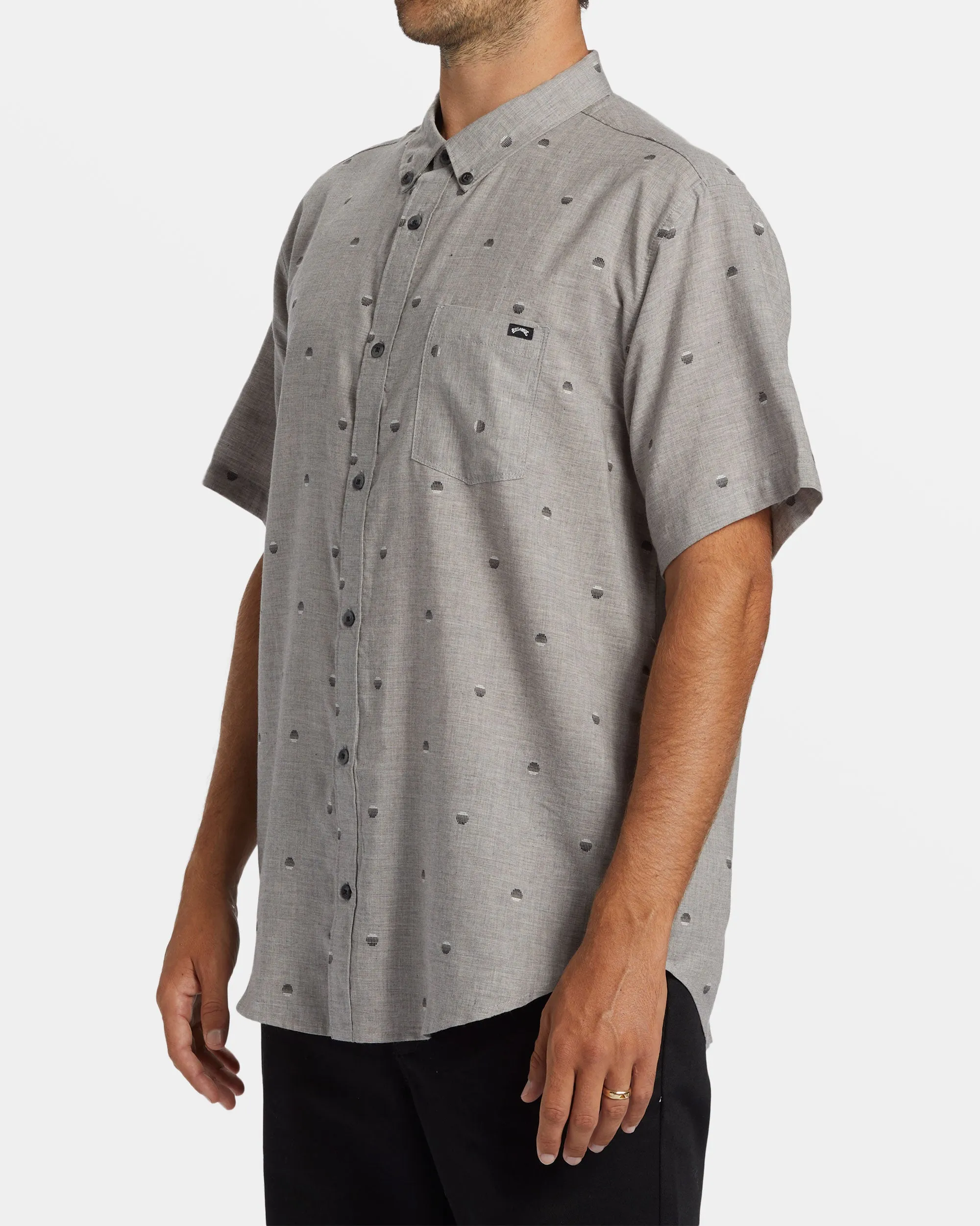 All Day Jacquard Short Sleeve Shirt - Alloy sold by Billabong product image thumbnail 3