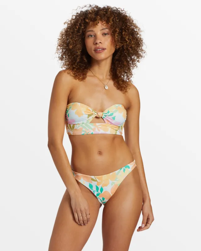 Sweet Aloha Knotted Bandeau Bikini Top - Multi sold by Billabong