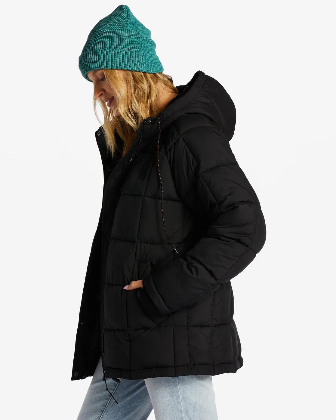 Venture On Puff Zip-Up Hooded Jacket - Black 1 sold by Billabong product image thumbnail 3