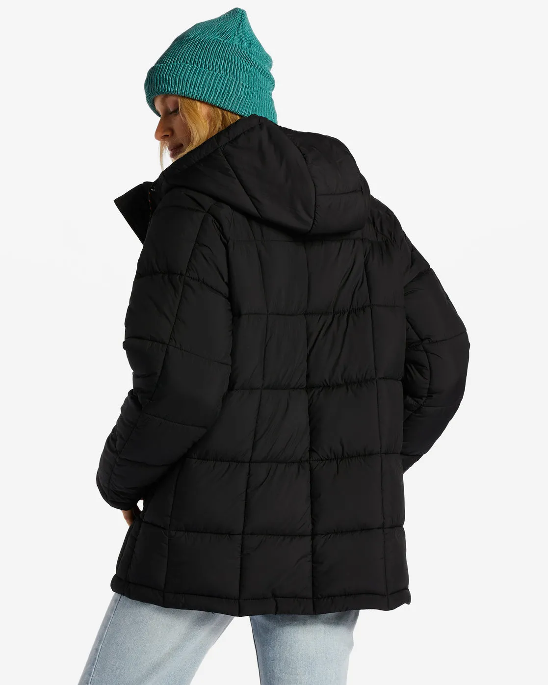 Venture On Puff Zip-Up Hooded Jacket - Black 1 sold by Billabong product image thumbnail 4
