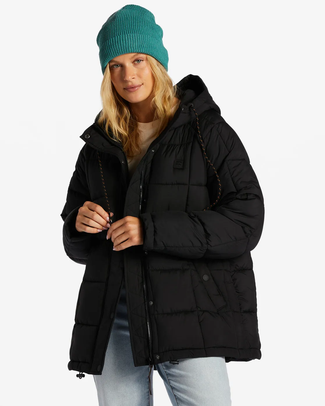 Venture On Puff Zip-Up Hooded Jacket - Black 1 sold by Billabong product image thumbnail 2