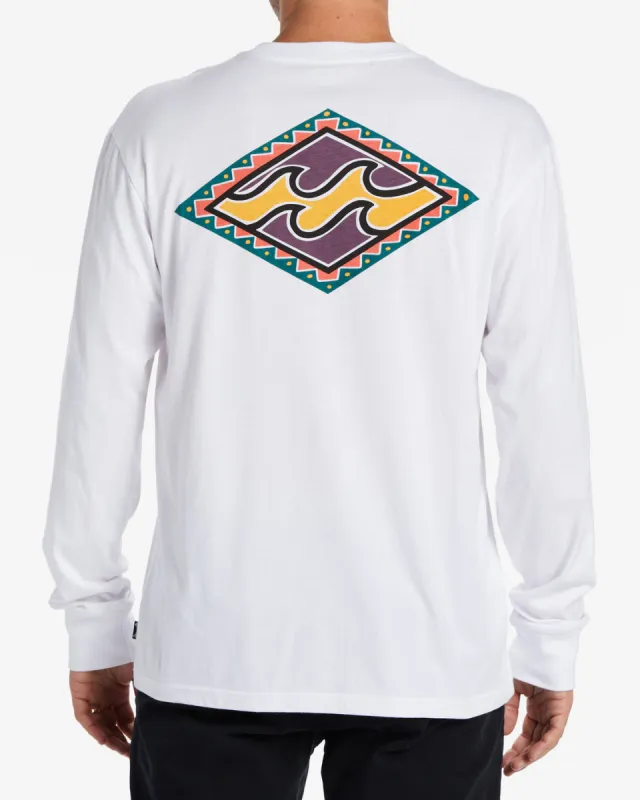 Crayon Wave Long Sleeve T-Shirt - White sold by Billabong