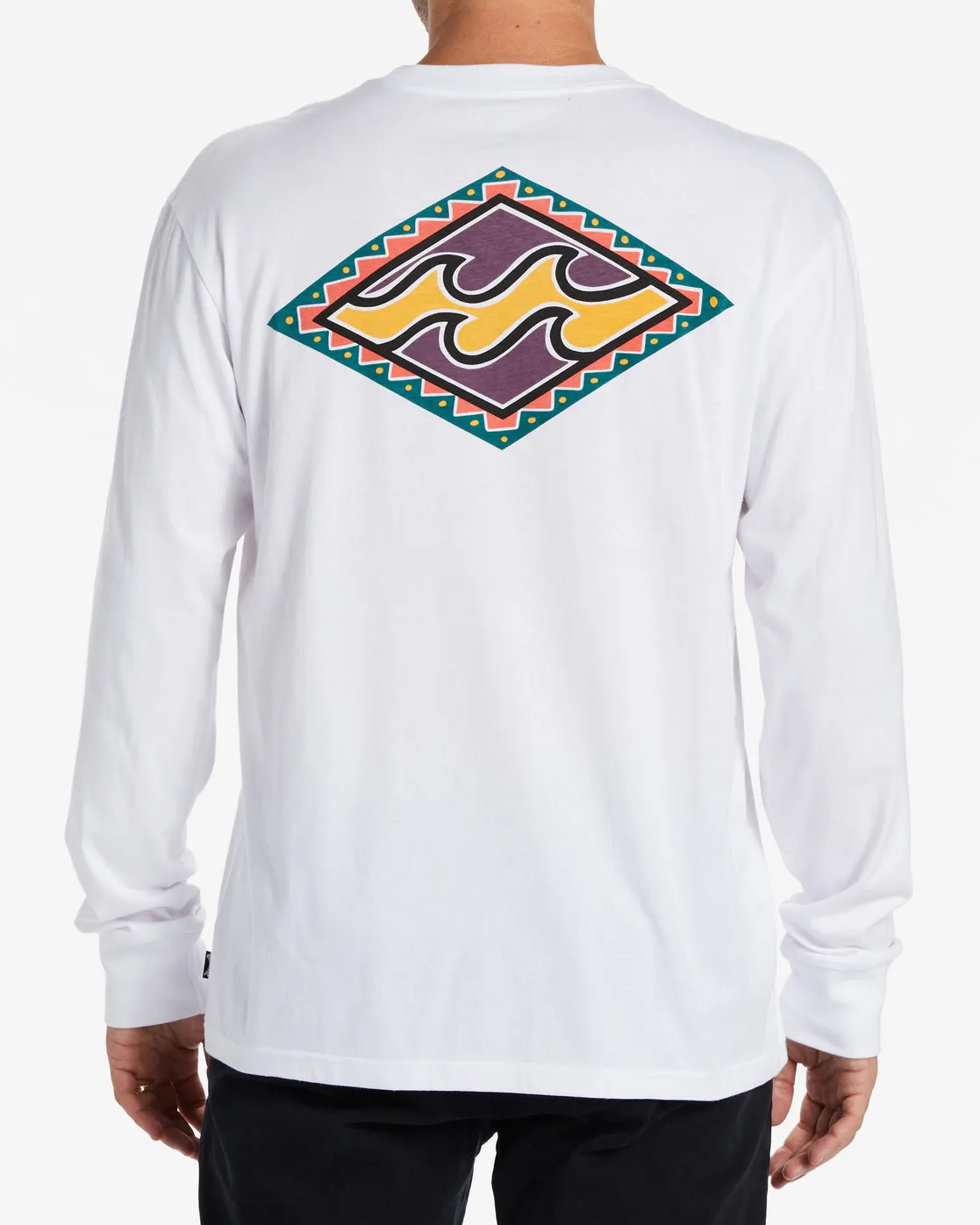Crayon Wave Long Sleeve T-Shirt - White sold by Billabong