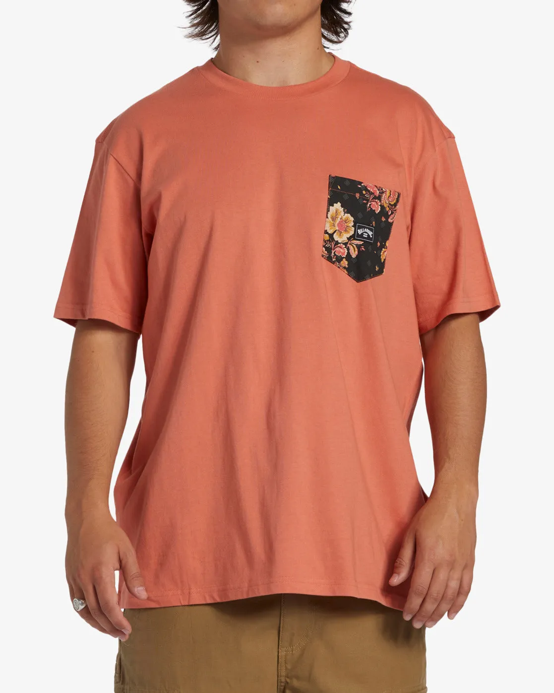 Team Pocket T-Shirt - Coral sold by Billabong
