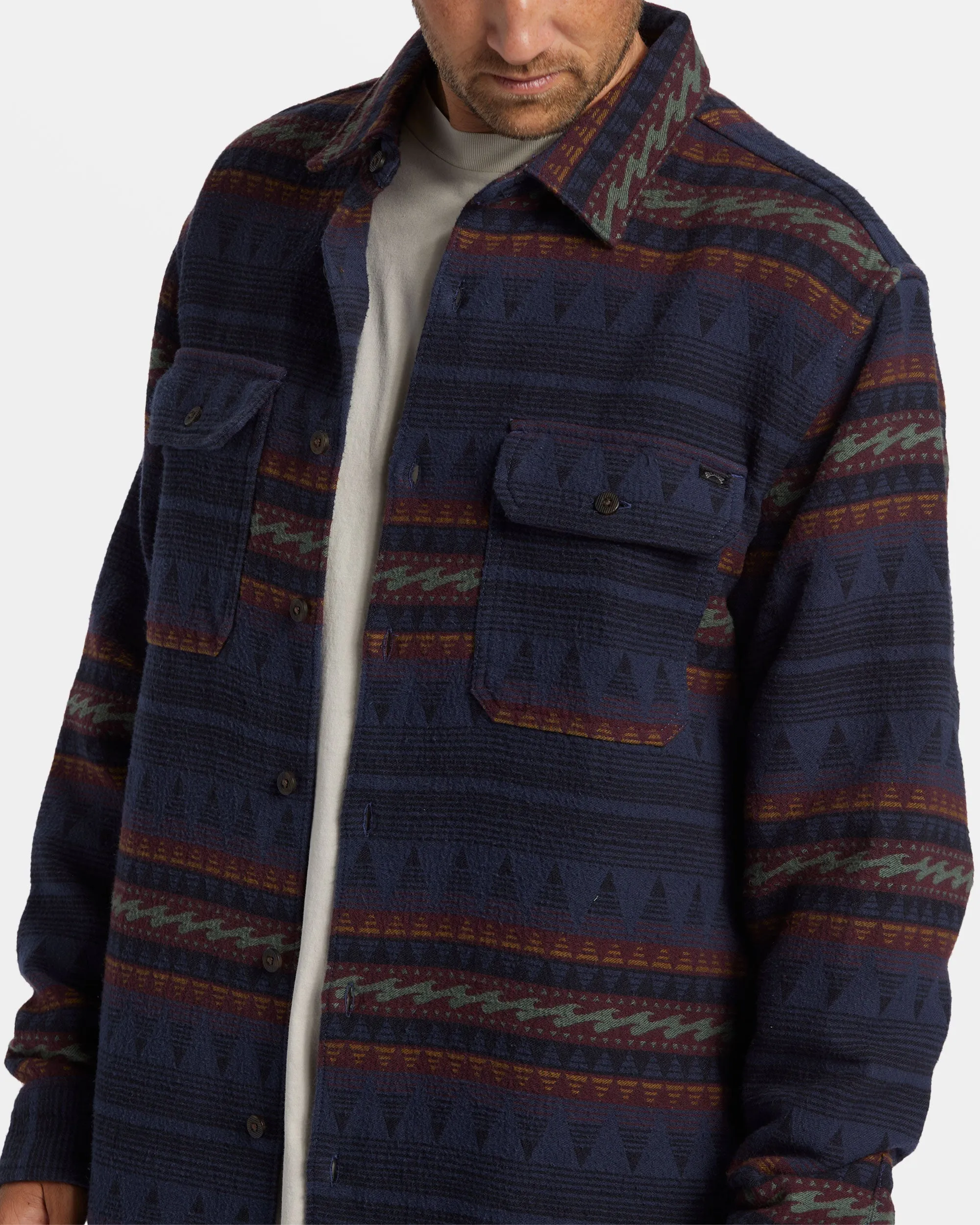 Offshore Jacquard Flannel Long Sleeve Shirt - Dusty Navy sold by Billabong product image thumbnail 5