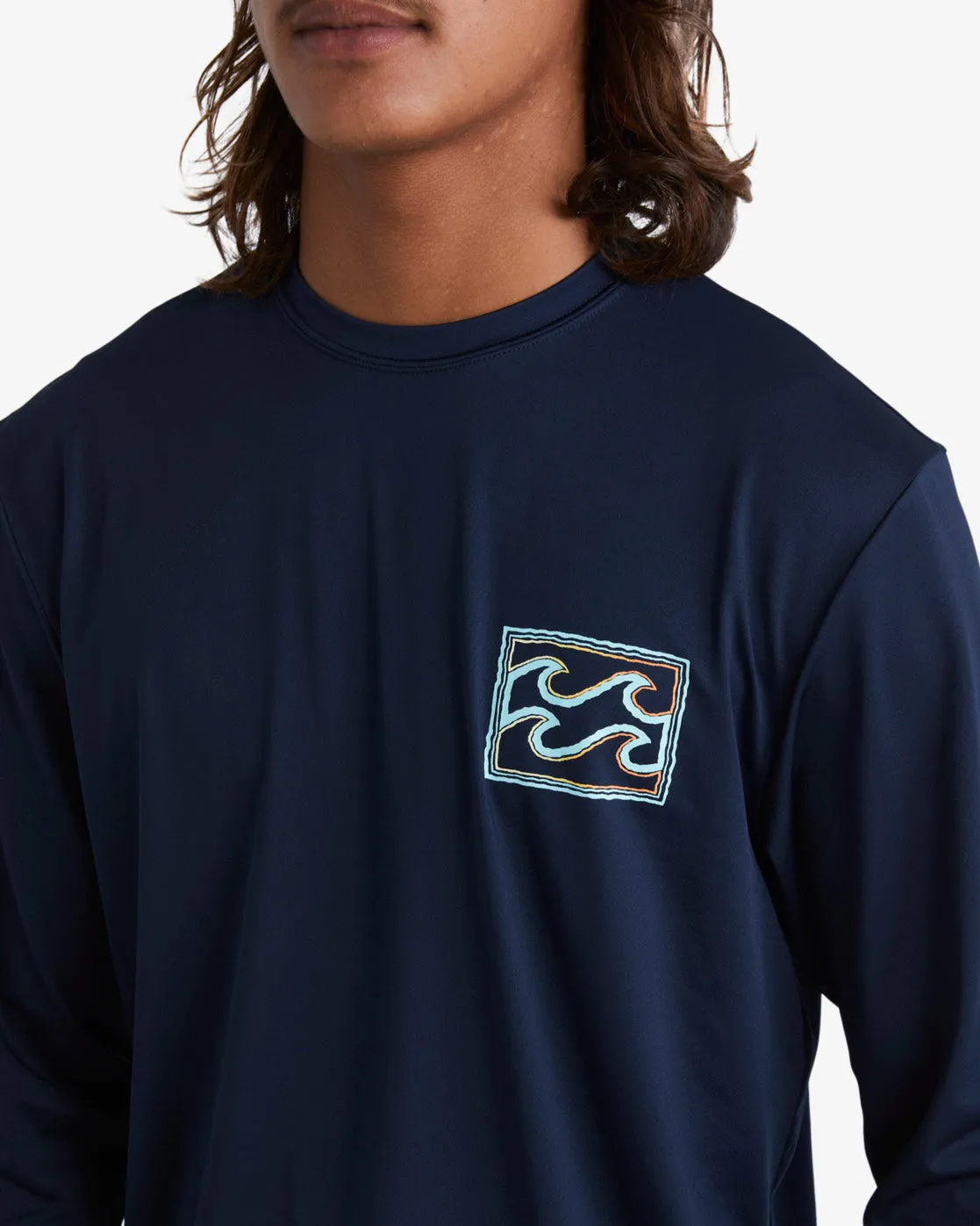 Crayon Wave Loose Fit Long Sleeve Surf Tee - Navy sold by Billabong product image thumbnail 4