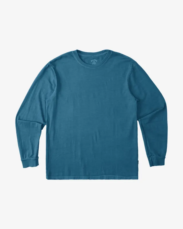 Essential Wave Washed Long Sleeve T-Shirt - Smoke Blue sold by Billabong