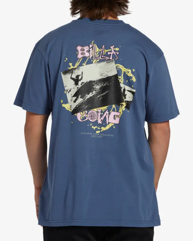 High Tide Short Sleeve Wave Washed T-Shirt - Slate Blue sold by Billabong