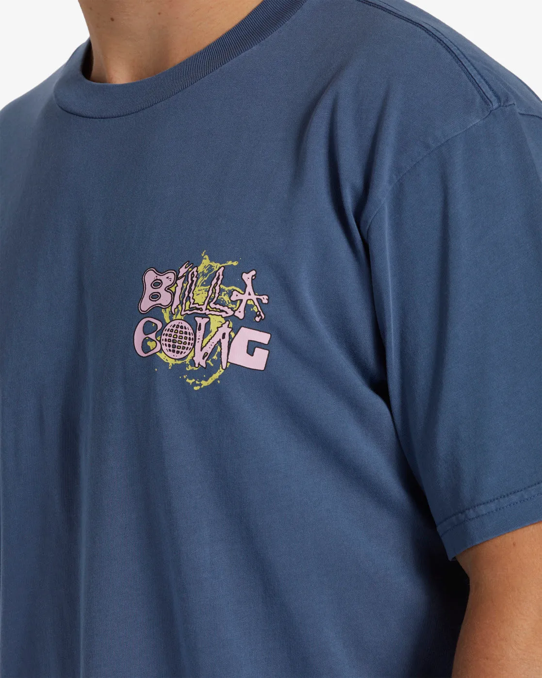 High Tide Short Sleeve Wave Washed T-Shirt - Slate Blue sold by Billabong product image thumbnail 3