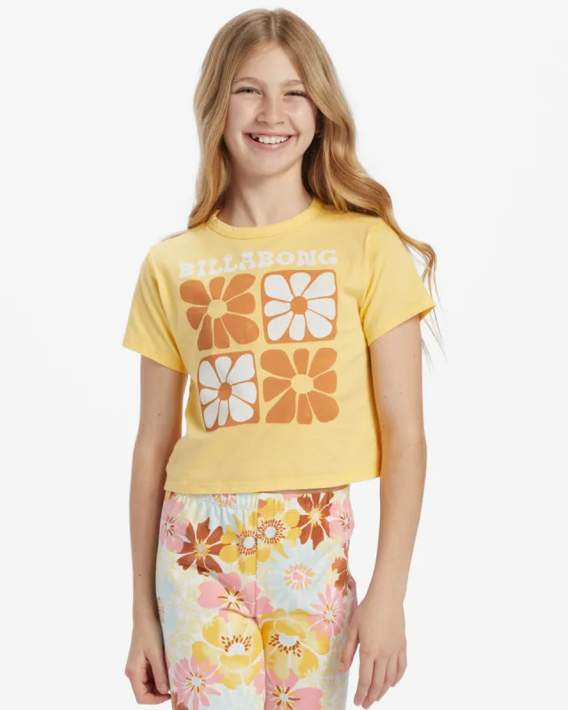 Girls Plant A Flower T-Shirt - Honeysuckle sold by Billabong