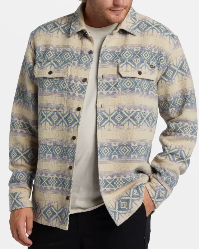 Offshore Jacquard Flannel Long Sleeve Shirt - Taupe sold by Billabong