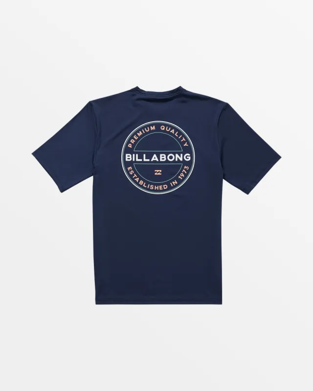 Classic Rotor UPF 50 Short Sleeve Surf Tee - Navy sold by Billabong