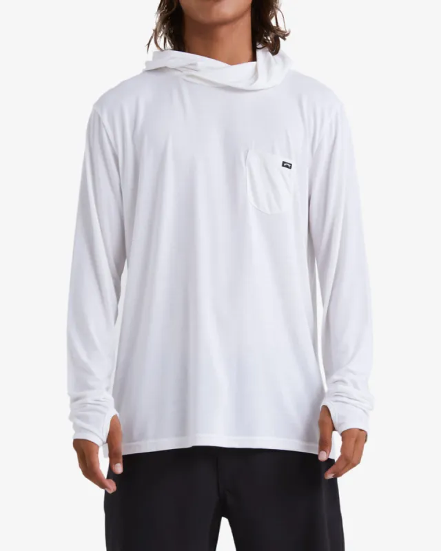 Eclipse Hooded Long Sleeve Surf T-Shirt - White sold by Billabong