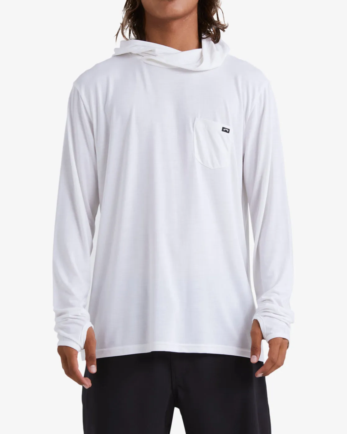Eclipse Hooded Long Sleeve Surf T-Shirt - White sold by Billabong