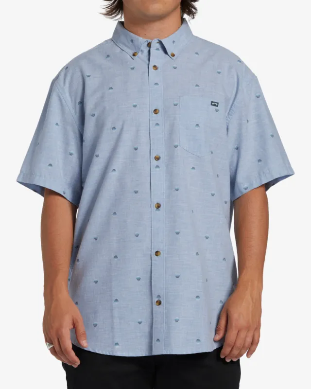 All Day Jacquard Short Sleeve Shirt - Washed Blue sold by Billabong