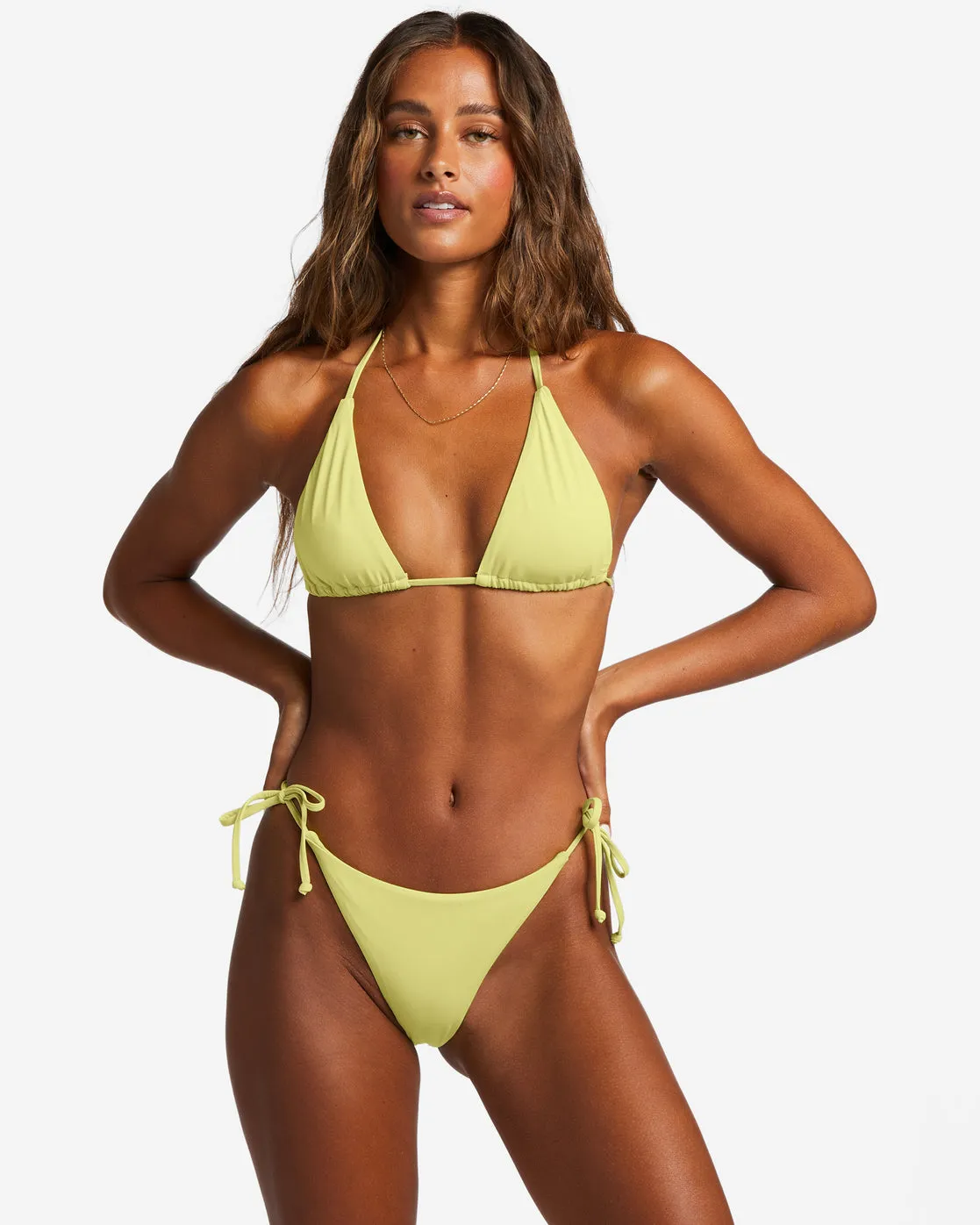 Sol Searcher Tie-Side Tanga Bikini Bottoms - Light Lime sold by Billabong product image thumbnail 3