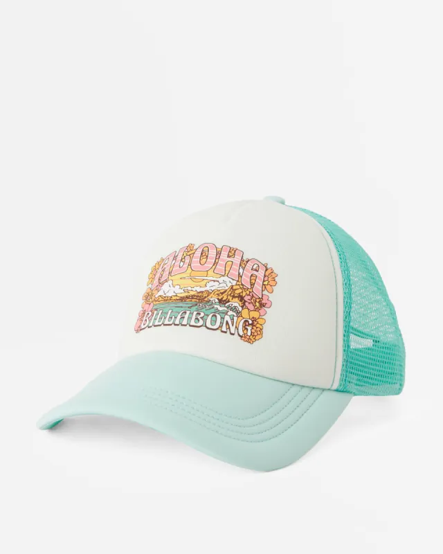 Across Waves Trucker Hat - Tropical Blue sold by Billabong