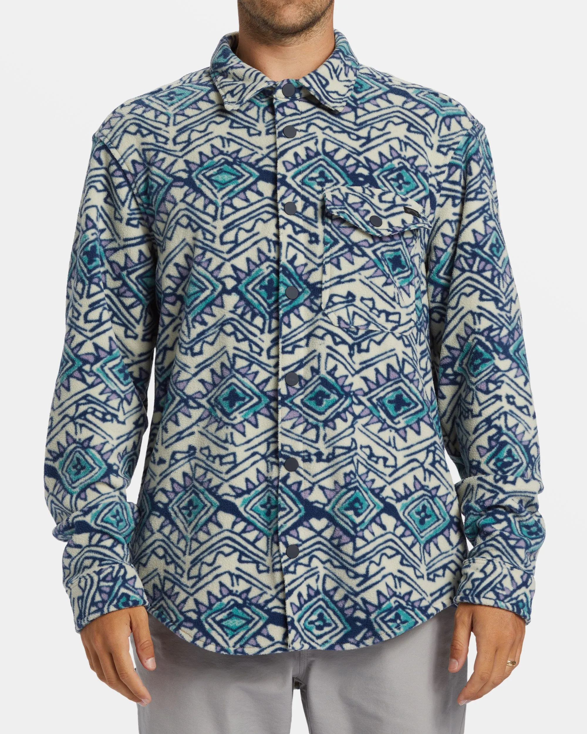 A/Div Furnace Long Sleeve Flannel Shirt - Slate Blue sold by Billabong