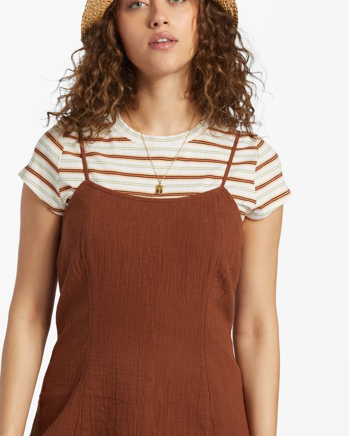 Stay Awhile Mini Dress - Toasted Coconut sold by Billabong product image thumbnail 4