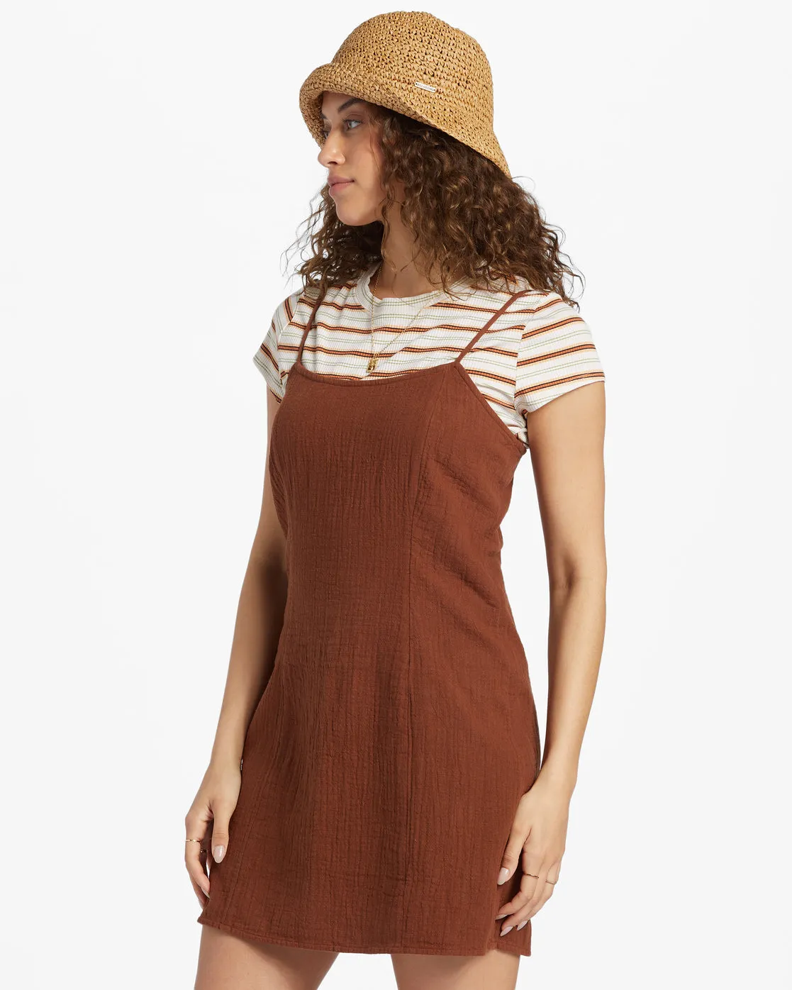 Stay Awhile Mini Dress - Toasted Coconut sold by Billabong product image thumbnail 2