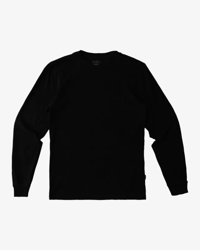 Essential Wave Washed Long Sleeve T-Shirt - Black sold by Billabong