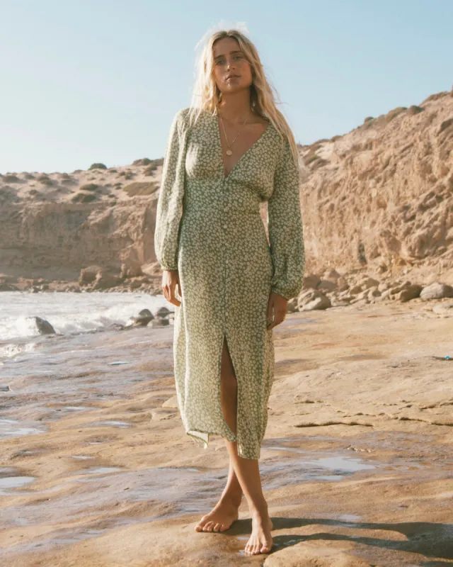 Cool Nights Midi Dress - Green Eyes sold by Billabong