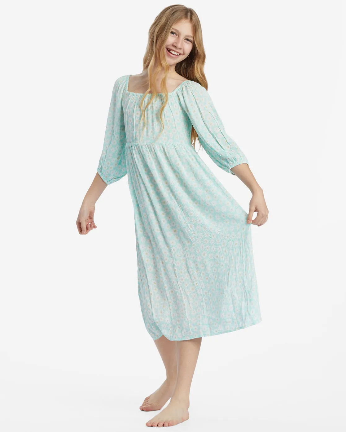 Girls Swept Away Midi Dress - Sweet Mint sold by Billabong product image thumbnail 3