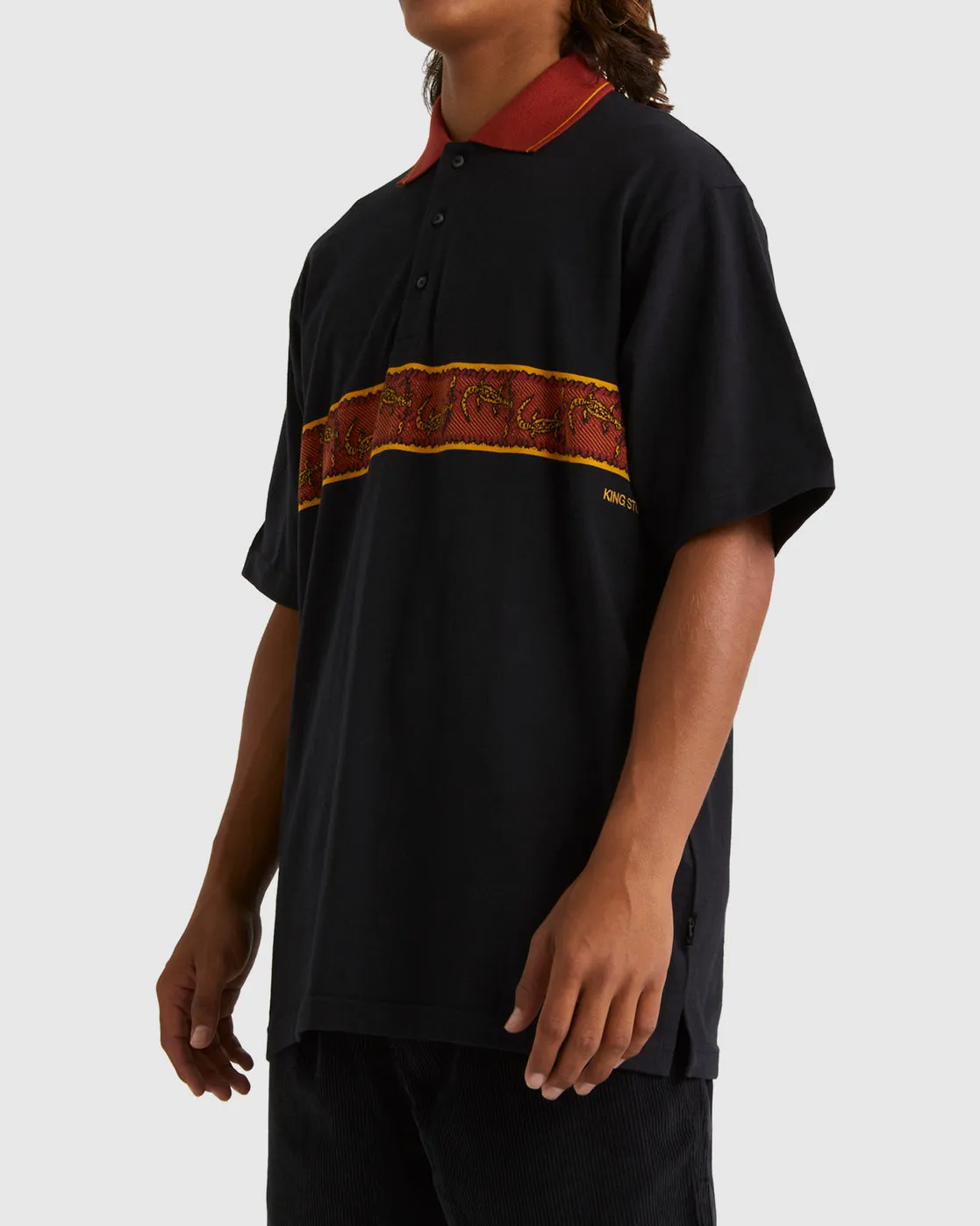 King Croc Polo Shirt - Black sold by Billabong product image thumbnail 4