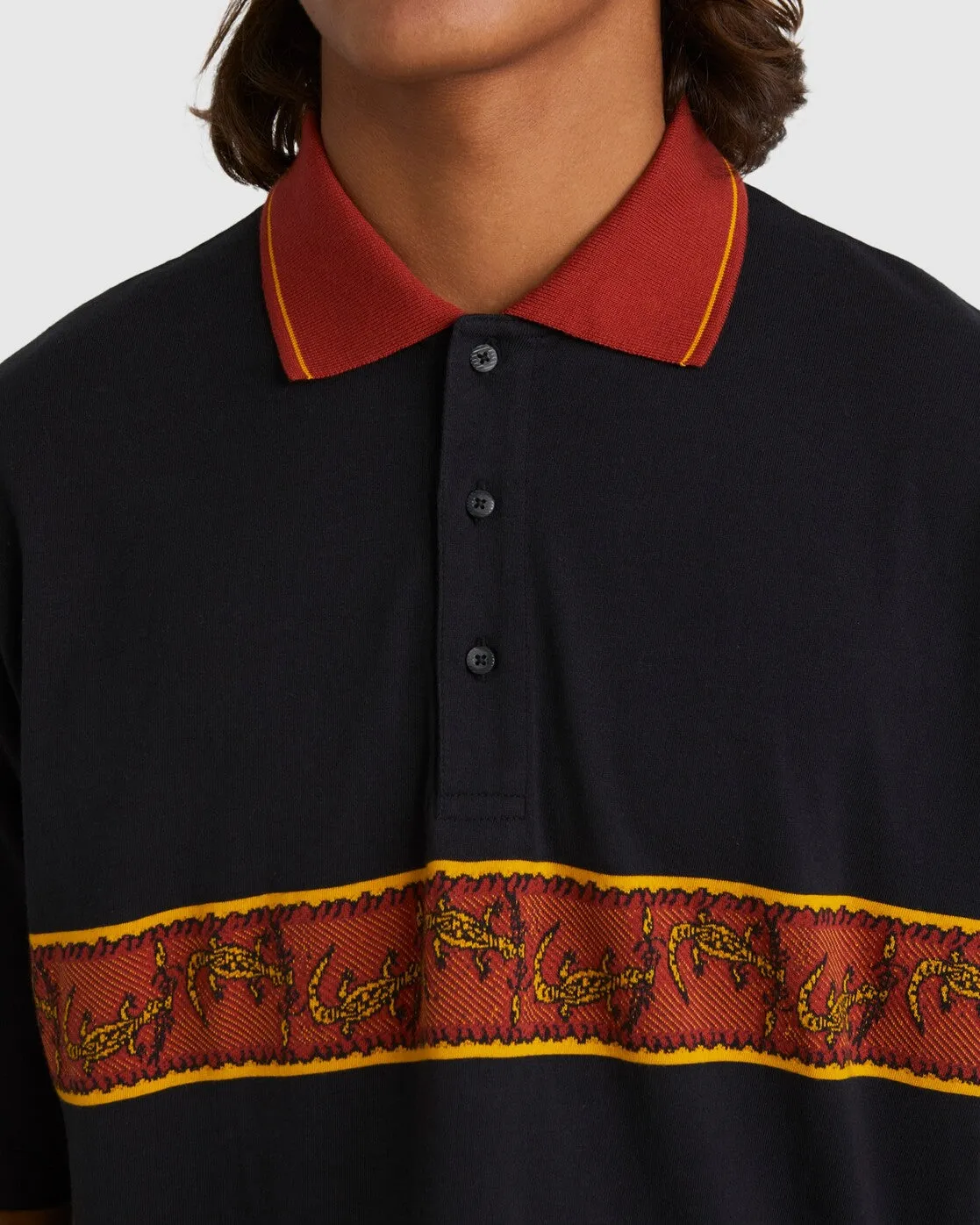 King Croc Polo Shirt - Black sold by Billabong product image thumbnail 3