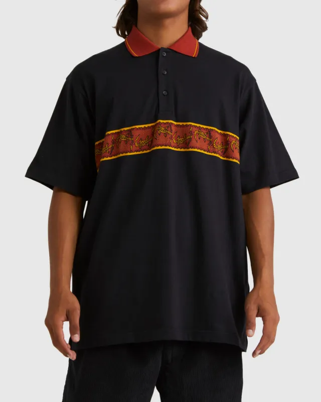 King Croc Polo Shirt - Black made by Billabong