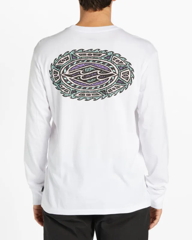 Crayon Wave Long Sleeve T-Shirt - White sold by Billabong