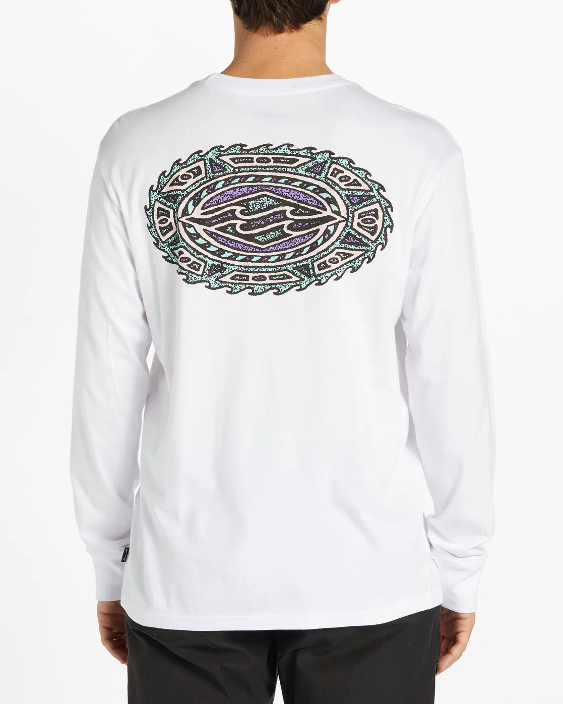 Crayon Wave Long Sleeve T-Shirt - White sold by Billabong