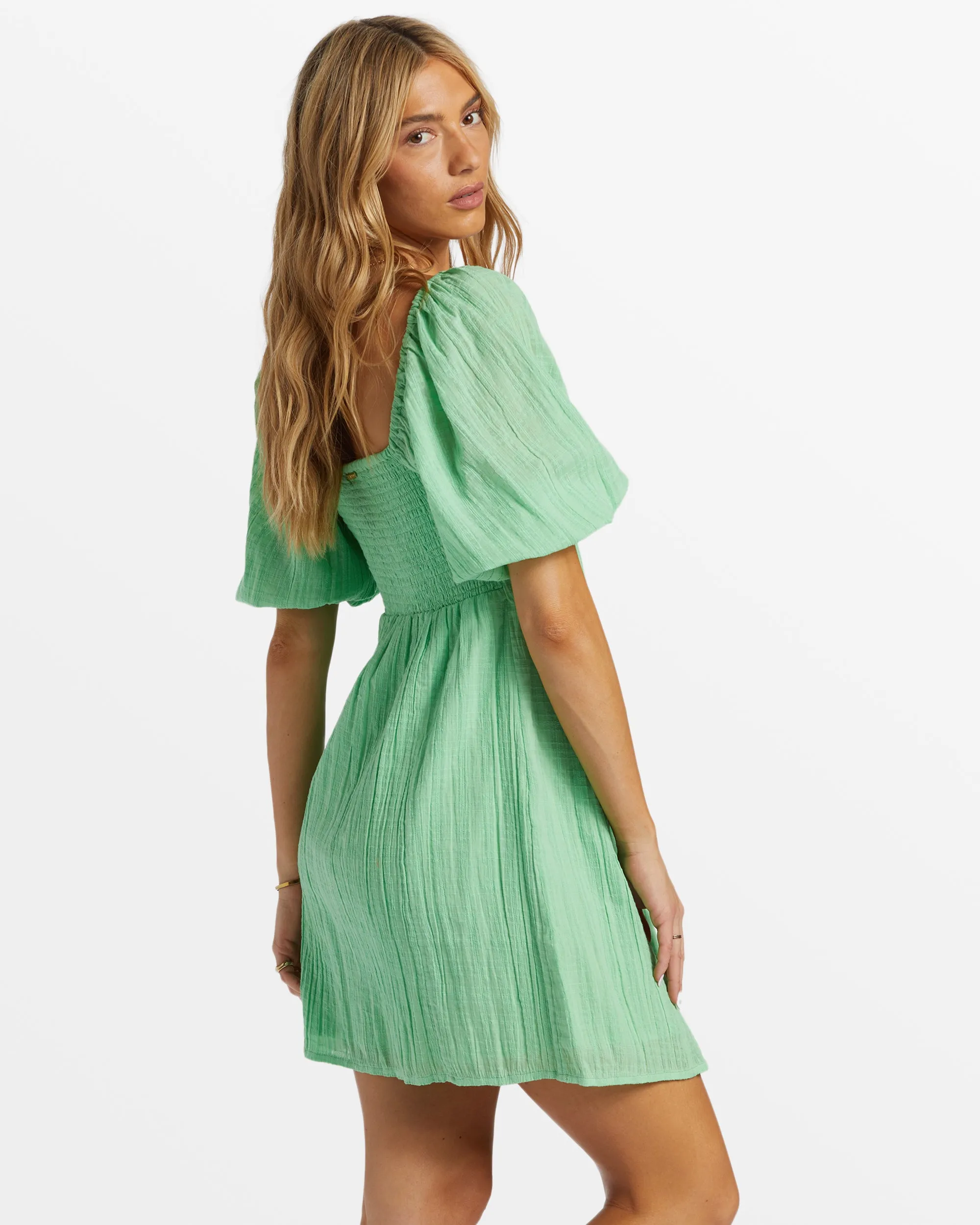 Sol Puff Sleeve Mini Dress - Bright Meadow sold by Billabong product image thumbnail 4