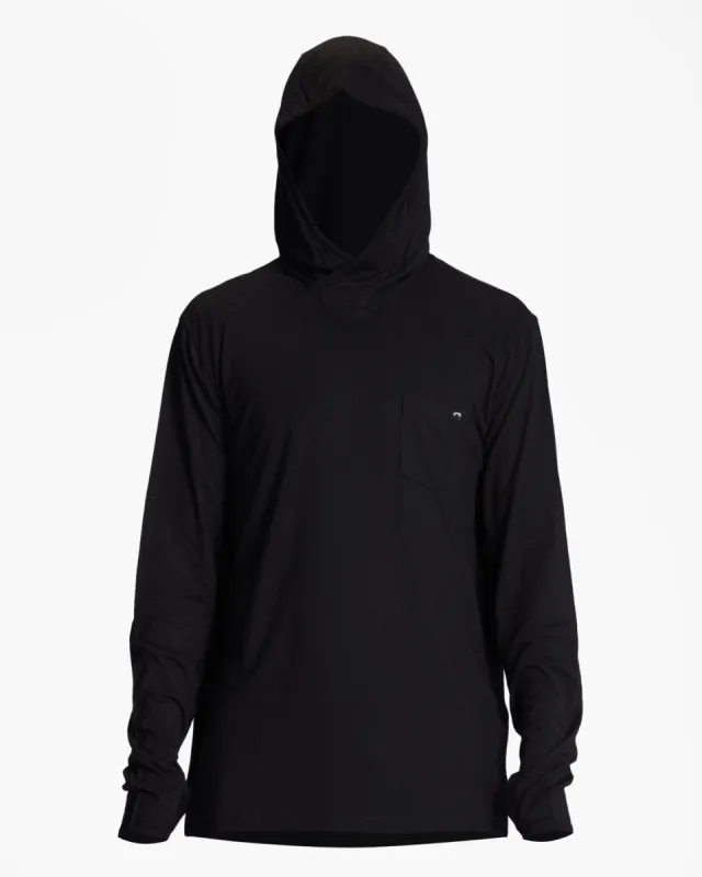 Eclipse Hooded Long Sleeve Surf T-Shirt - Black sold by Billabong