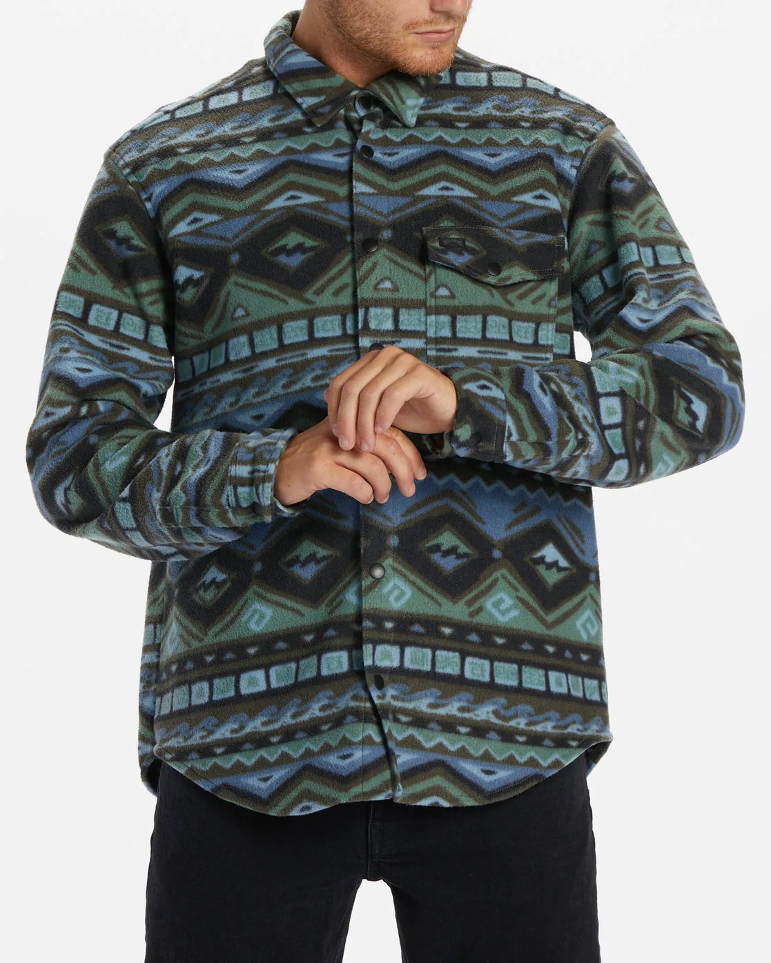 A/Div Furnace Long Sleeve Flannel Shirt - Raven sold by Billabong