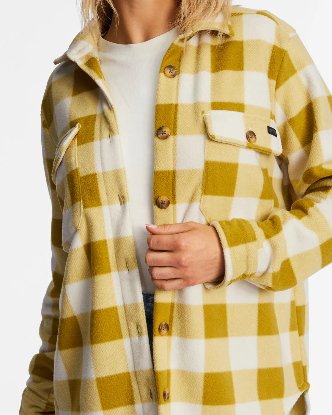 A/Div Forge Fleece Flannel Shacket - Fresh Moss sold by Billabong product image thumbnail 4