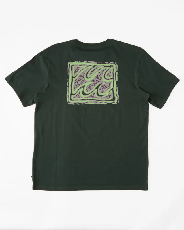 Boys 2-7 Crayon Wave Short Sleeve T-Shirt - Dark Forest sold by Billabong