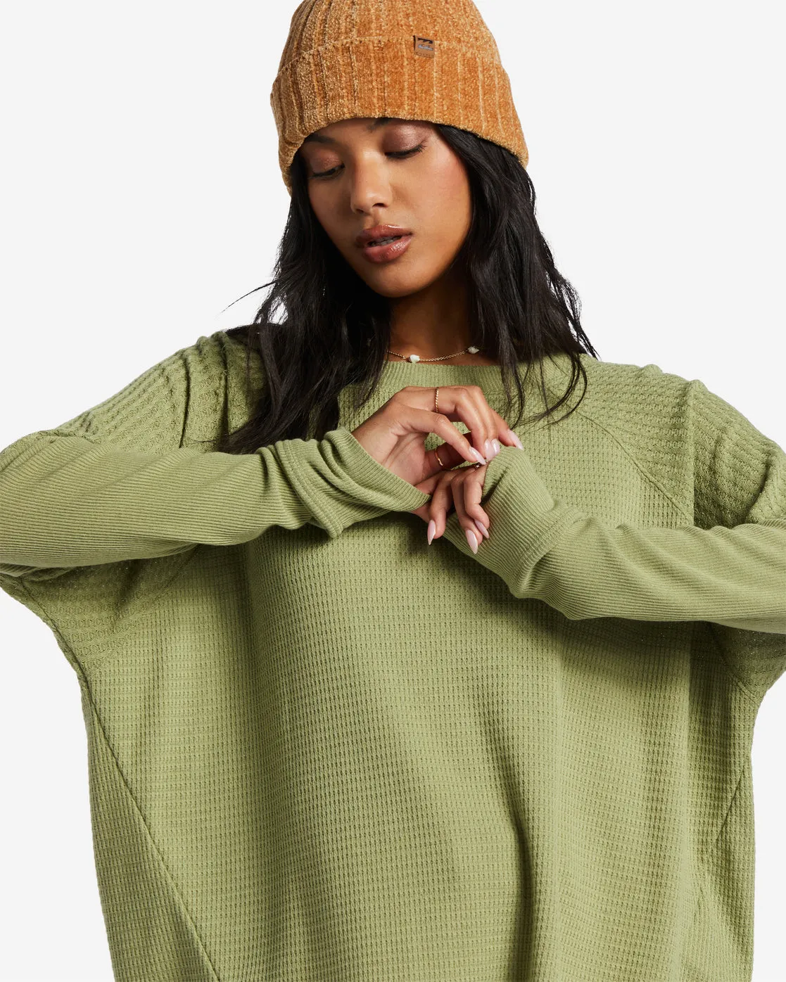 Warm My Heart Top - Avocado sold by Billabong product image thumbnail 4