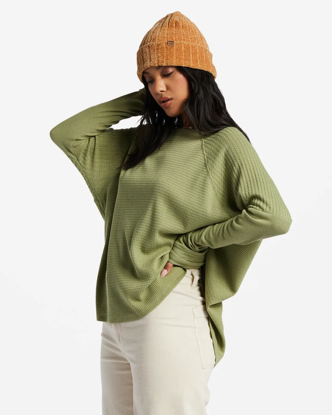 Warm My Heart Top - Avocado sold by Billabong product image thumbnail 2