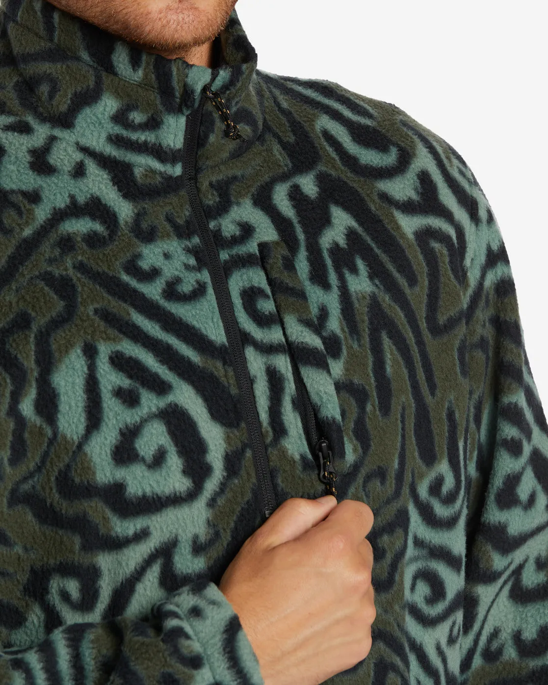 Boundary Half-Zip Mock Neck Fleece - Camo sold by Billabong product image thumbnail 5