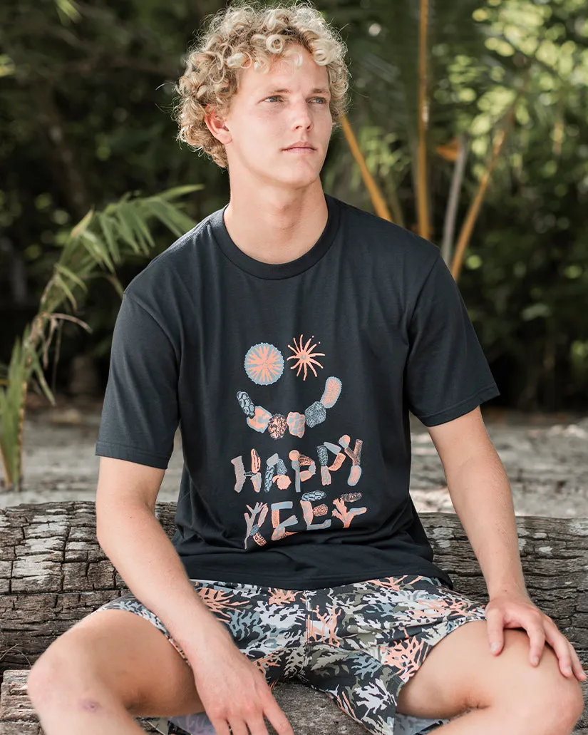 Coral Gardeners Happy Reef T-Shirt - Washed Black sold by Billabong