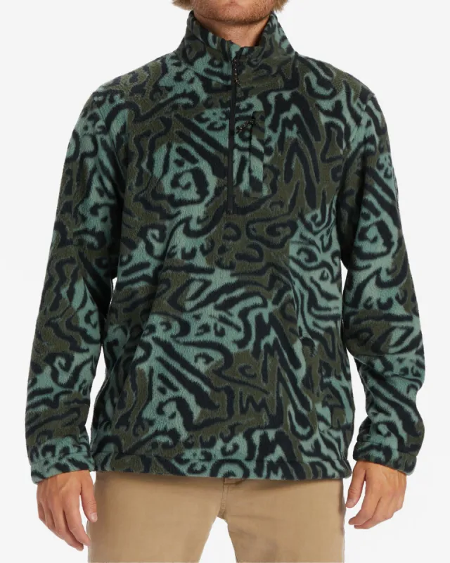 Boundary Half-Zip Mock Neck Fleece - Camo sold by Billabong